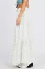 White Ditsy Maxi Skirt Elasticated Waist sold by Ally Fashion
