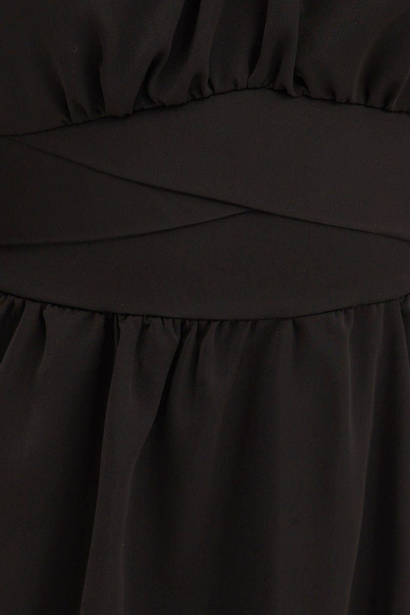 Black Short Sleeve Skater Mini Dress sold by Ally Fashion product image thumbnail 6