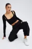 Black Cargo Pants Mid Rise sold by Ally Fashion