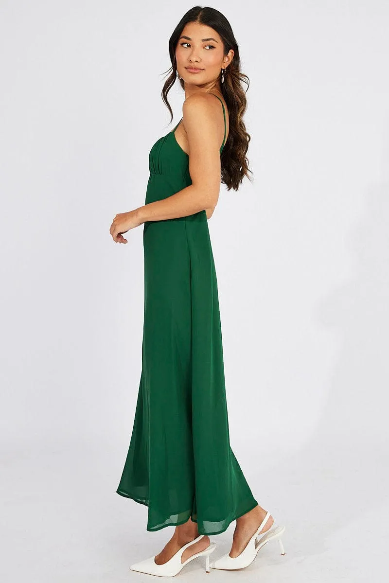 Green Maxi Dress Gathered Bust Strappy sold by Ally Fashion product image thumbnail 4