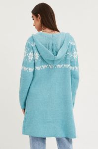 Aztec Print Knit Cardigan Long Sleeve Relaxed Hoodie sold by Ally Fashion