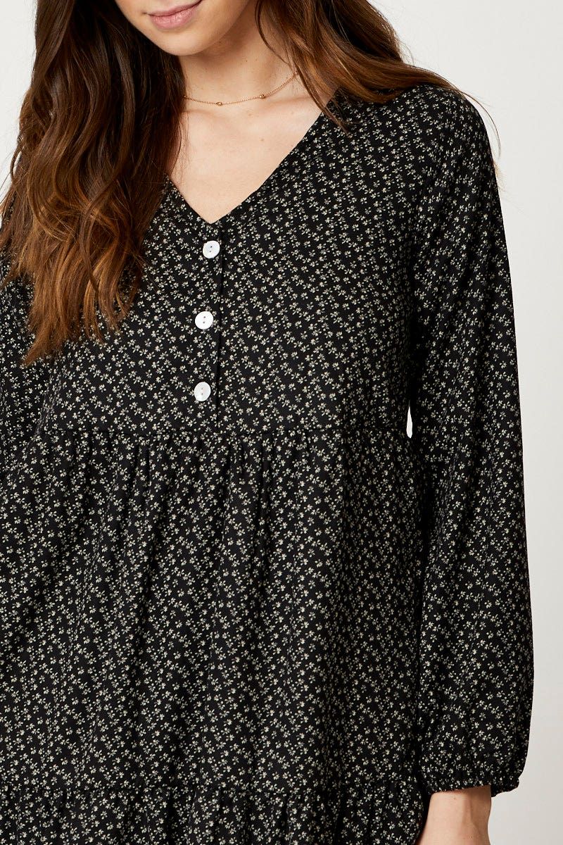 Print Mini Dress Long Sleeve sold by Ally Fashion product image thumbnail 5