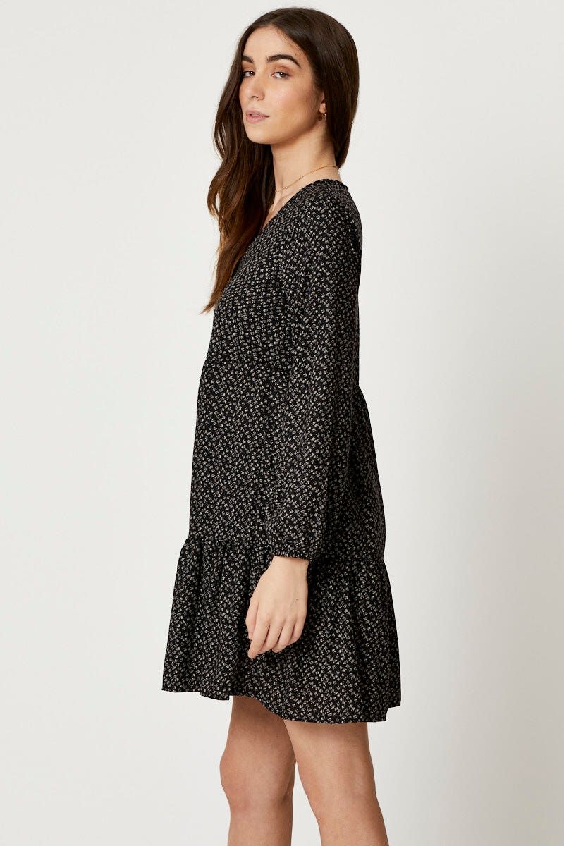 Print Mini Dress Long Sleeve sold by Ally Fashion product image thumbnail 3