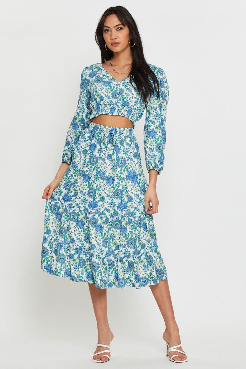 Print Crop Top Long Sleeve Crop sold by Ally Fashion product image thumbnail 2