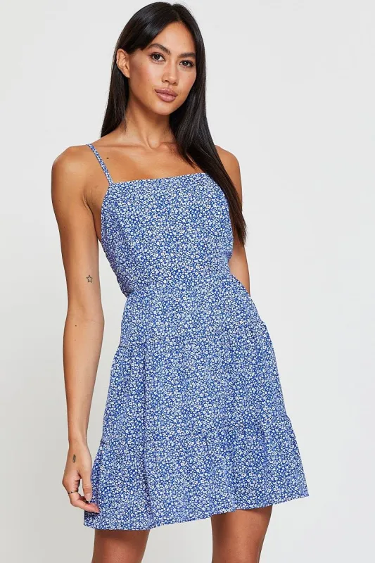 Print Mini Dress Sleeveless Scoop Neck sold by Ally Fashion