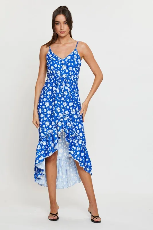 Print Midi Dress Sleeveless V Neck sold by Ally Fashion