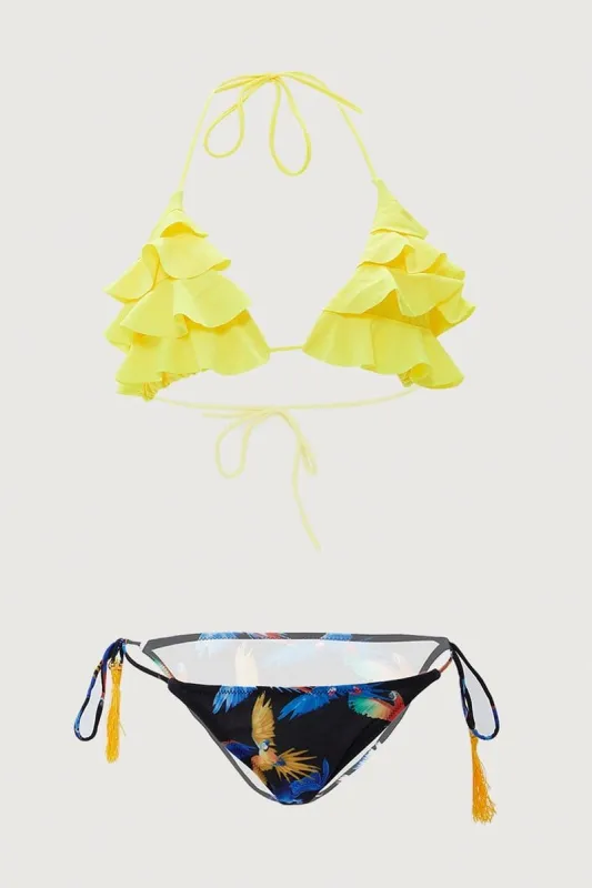 Yellow Two Piece Bikini sold by Ally Fashion