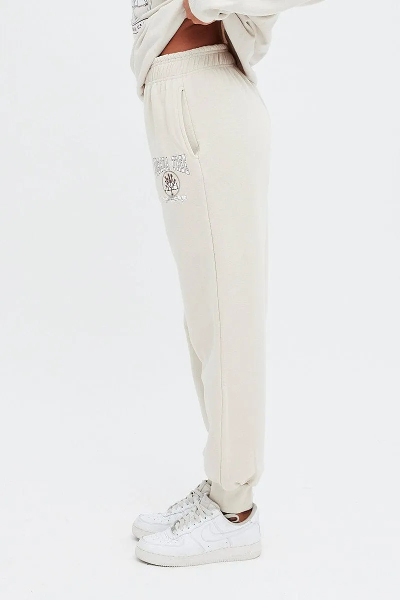 Camel Track Pants High Rise Jogger sold by Ally Fashion product image thumbnail 4