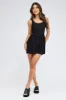 Black Playsuit Sleeveless Scoop Neck Corset Detail Lace sold by Ally Fashion