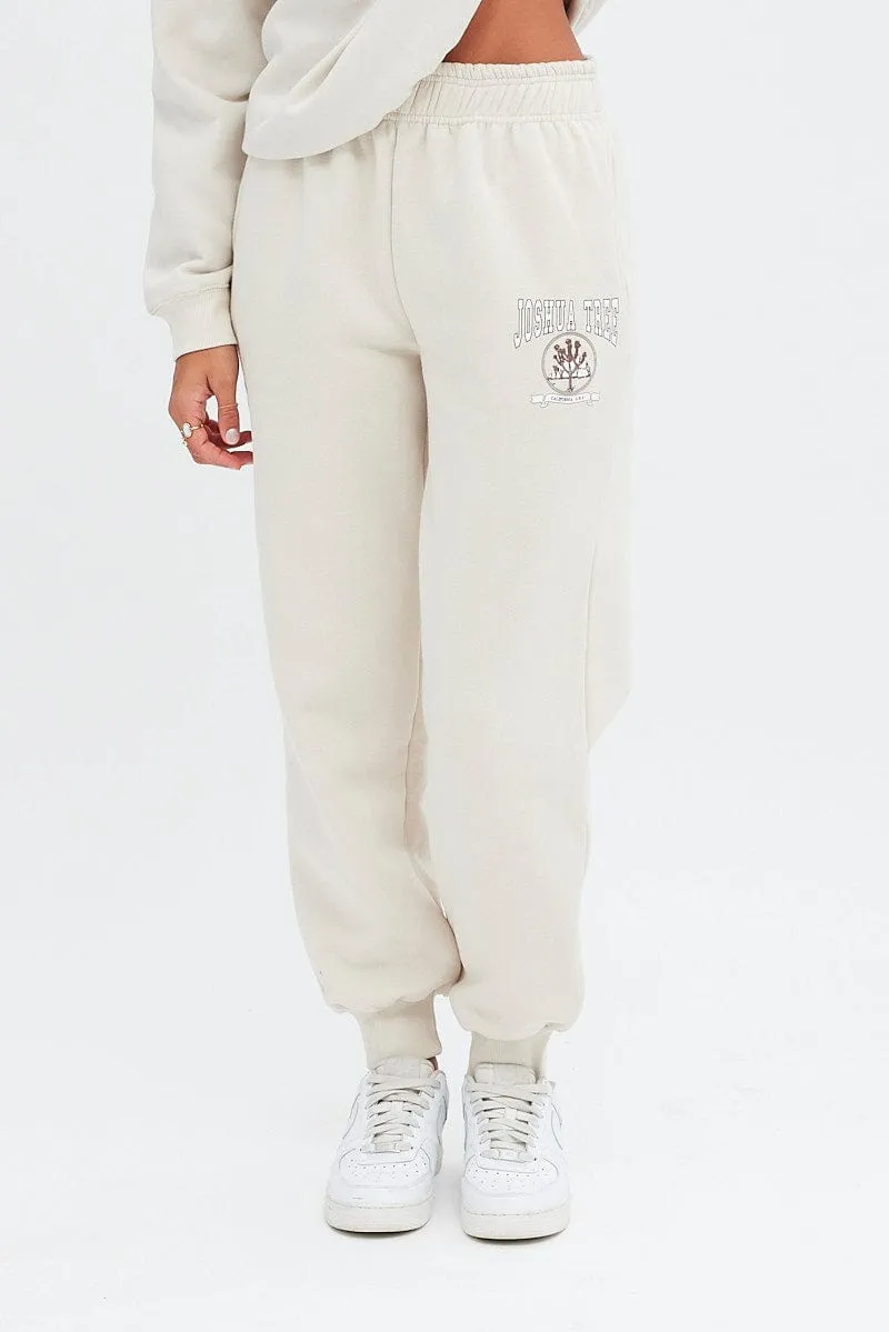 Camel Track Pants High Rise Jogger sold by Ally Fashion product image thumbnail 2