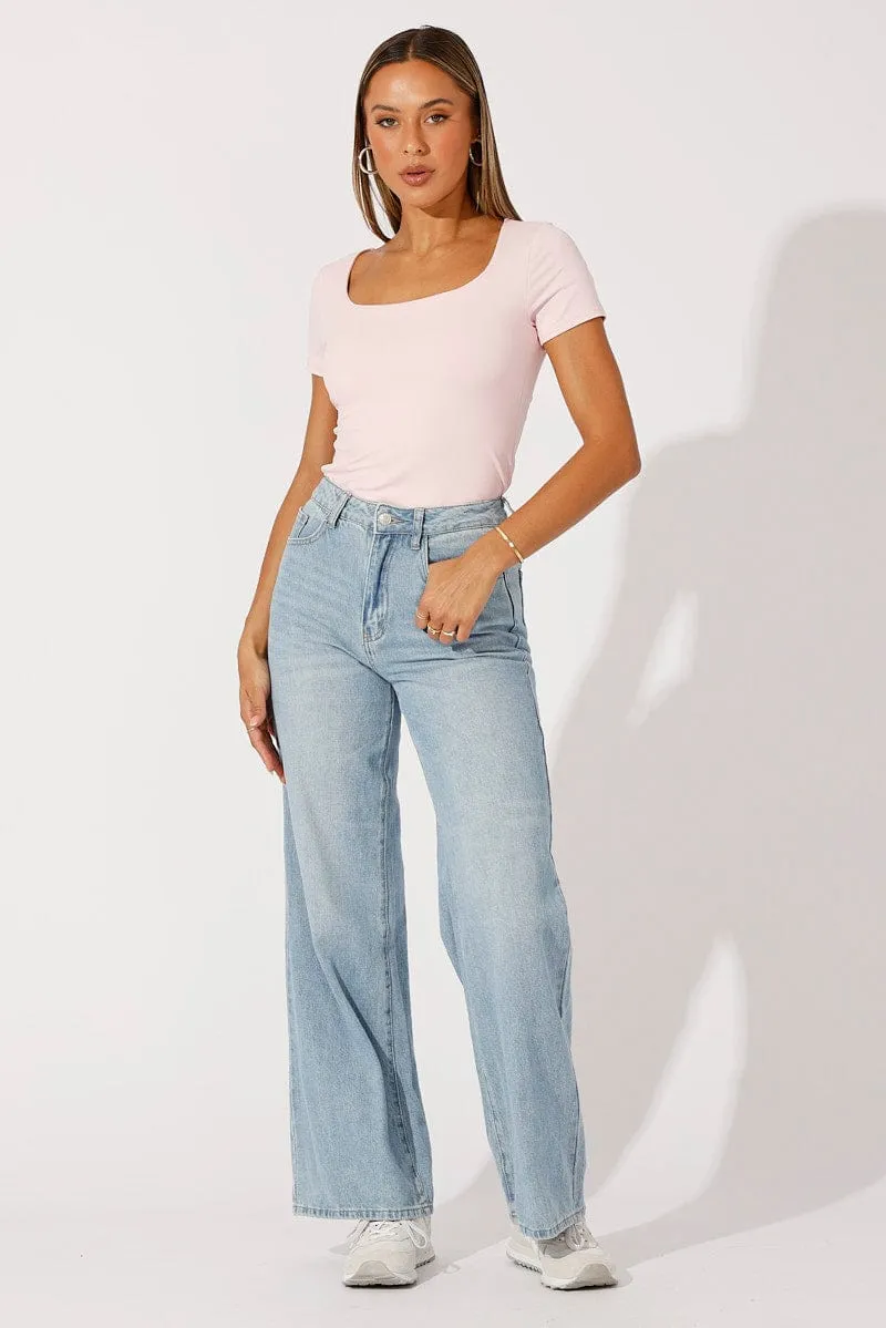 Pink Supersoft Top Short Sleeve sold by Ally Fashion product image thumbnail 2