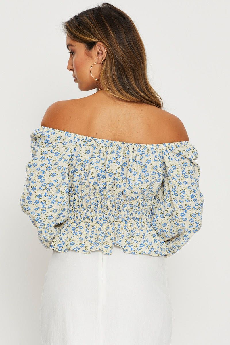 Print Peplum Blouse Long Sleeve sold by Ally Fashion product image thumbnail 4