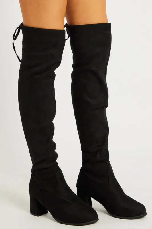 Black Over The Knee Boots sold by Ally Fashion