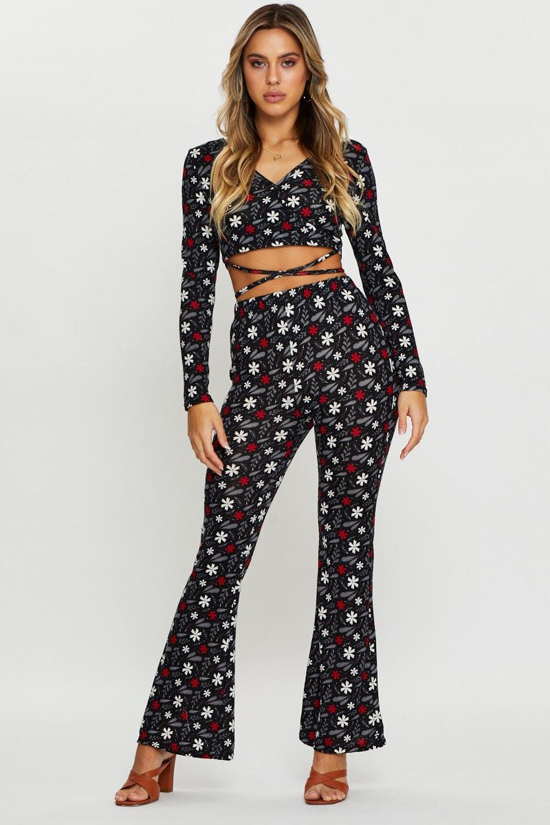 Print Crop Top Long Sleeve sold by Ally Fashion product image thumbnail 2