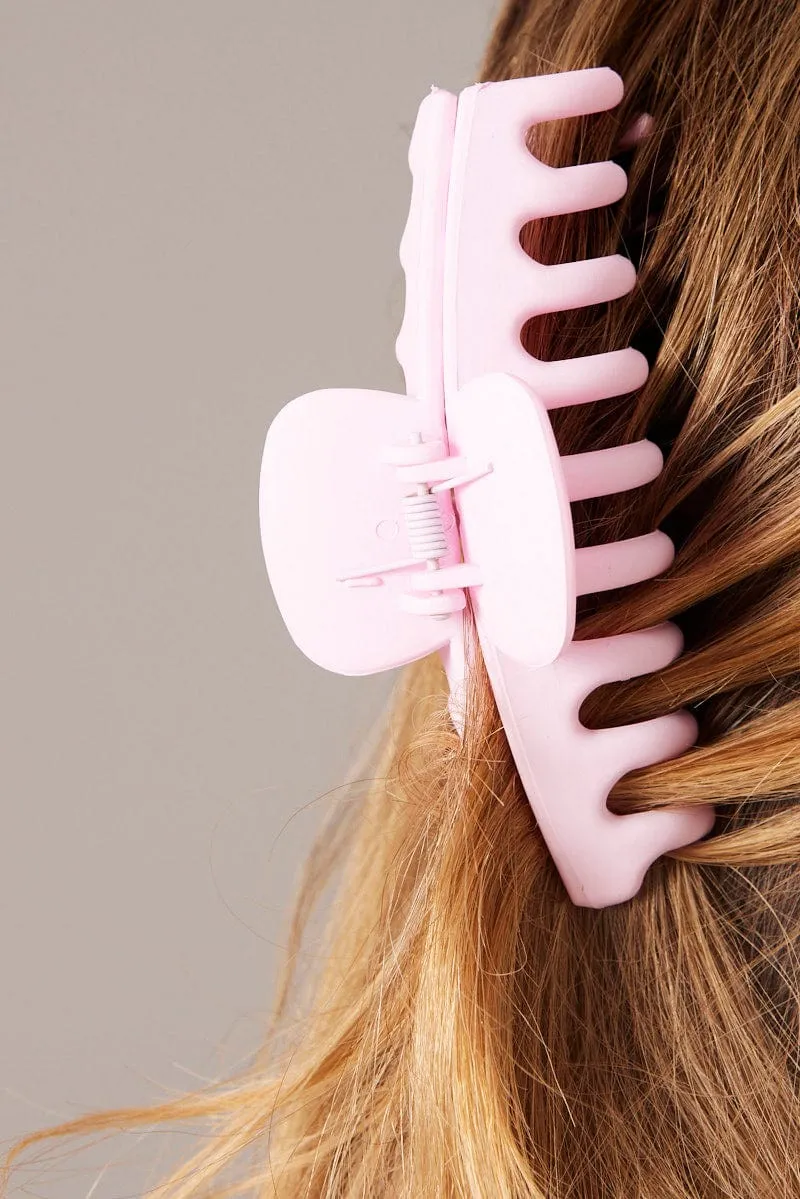 Pink Classic Hair Claw Clip sold by Ally Fashion product image thumbnail 3