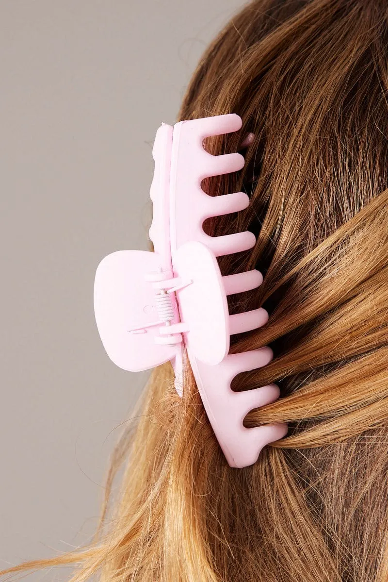 Pink Classic Hair Claw Clip sold by Ally Fashion product image thumbnail 2