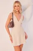 Beige A Line Mini Dress Sleeveless Linen Blend sold by Ally Fashion