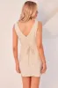 Beige A Line Mini Dress Sleeveless Linen Blend sold by Ally Fashion