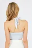 Blue Crop Top Halter sold by Ally Fashion