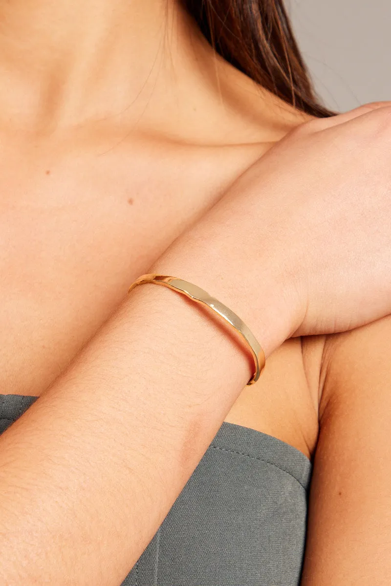 Gold Cuff Bracelet sold by Ally Fashion product image thumbnail 2