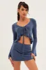 Blue Mini Skirt Low Rise sold by Ally Fashion