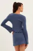 Blue Mini Skirt Low Rise sold by Ally Fashion
