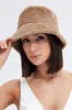 Beige Faux Fur Bucket Hat sold by Ally Fashion