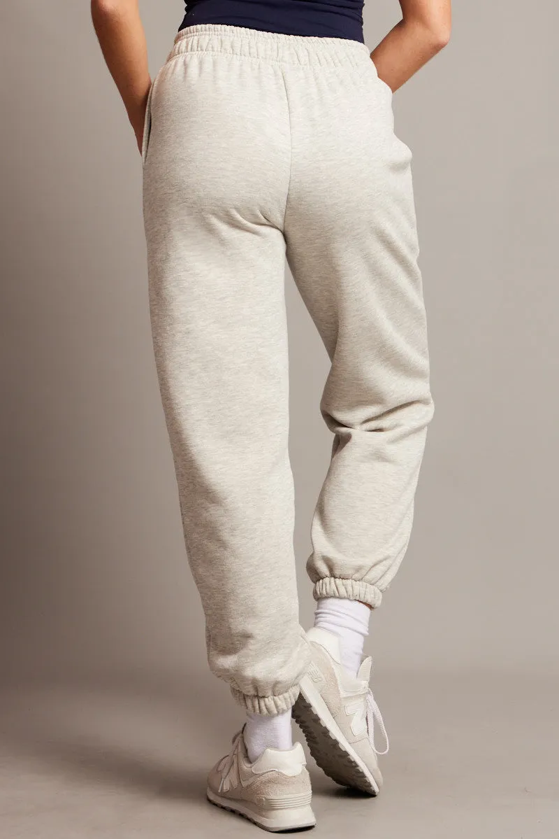Grey Track Pants High Rise sold by Ally Fashion product image thumbnail 5
