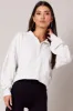 Grey Zip Up Sweater Crop Long Sleeve High Neck sold by Ally Fashion