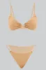 Beige Ring Detail Bikini Set sold by Ally Fashion