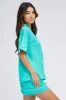 Green Pyjama Set Short Sleeve Satin White Piping PJ sold by Ally Fashion