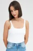 White Tank Top Sleeveless Square Neck sold by Ally Fashion