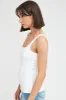White Tank Top Sleeveless Square Neck sold by Ally Fashion
