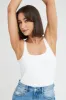 White Tank Top Sleeveless Square Neck sold by Ally Fashion