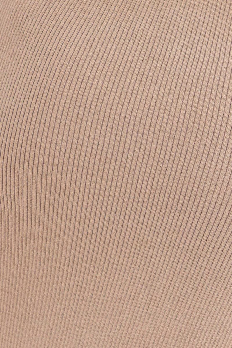 Beige Knit Skirt High Rise Midi sold by Ally Fashion product image thumbnail 6