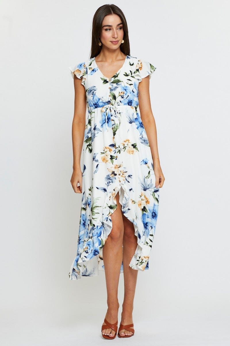 Print Midi Dress Short Sleeve sold by Ally Fashion product image thumbnail 3