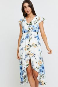 Print Midi Dress Short Sleeve sold by Ally Fashion