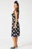 Black Polka Dot Midi Dress Plunge Ruffle Shoulder Oversized Polka sold by Ally Fashion