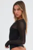 Black Bodysuit Round Neck Long Sleeve sold by Ally Fashion