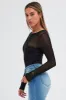 Black Bodysuit Round Neck Long Sleeve sold by Ally Fashion