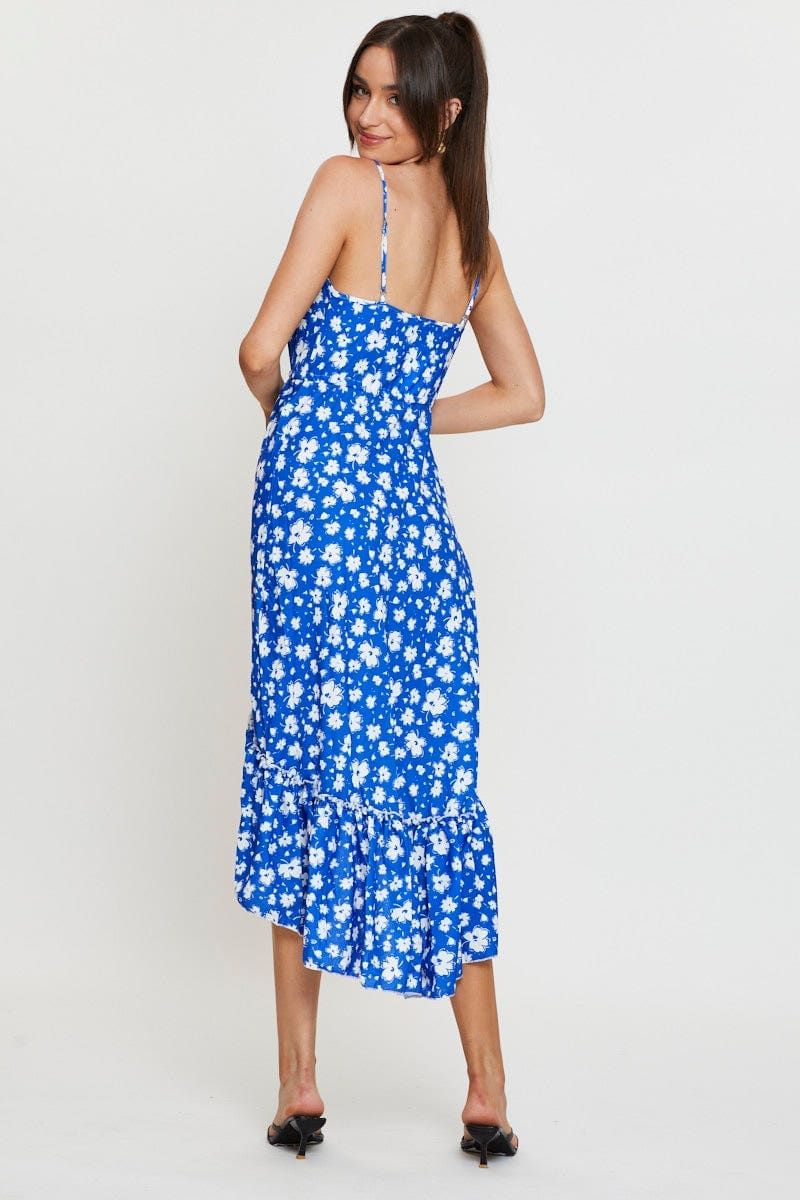 Print Midi Dress Sleeveless V Neck sold by Ally Fashion product image thumbnail 5