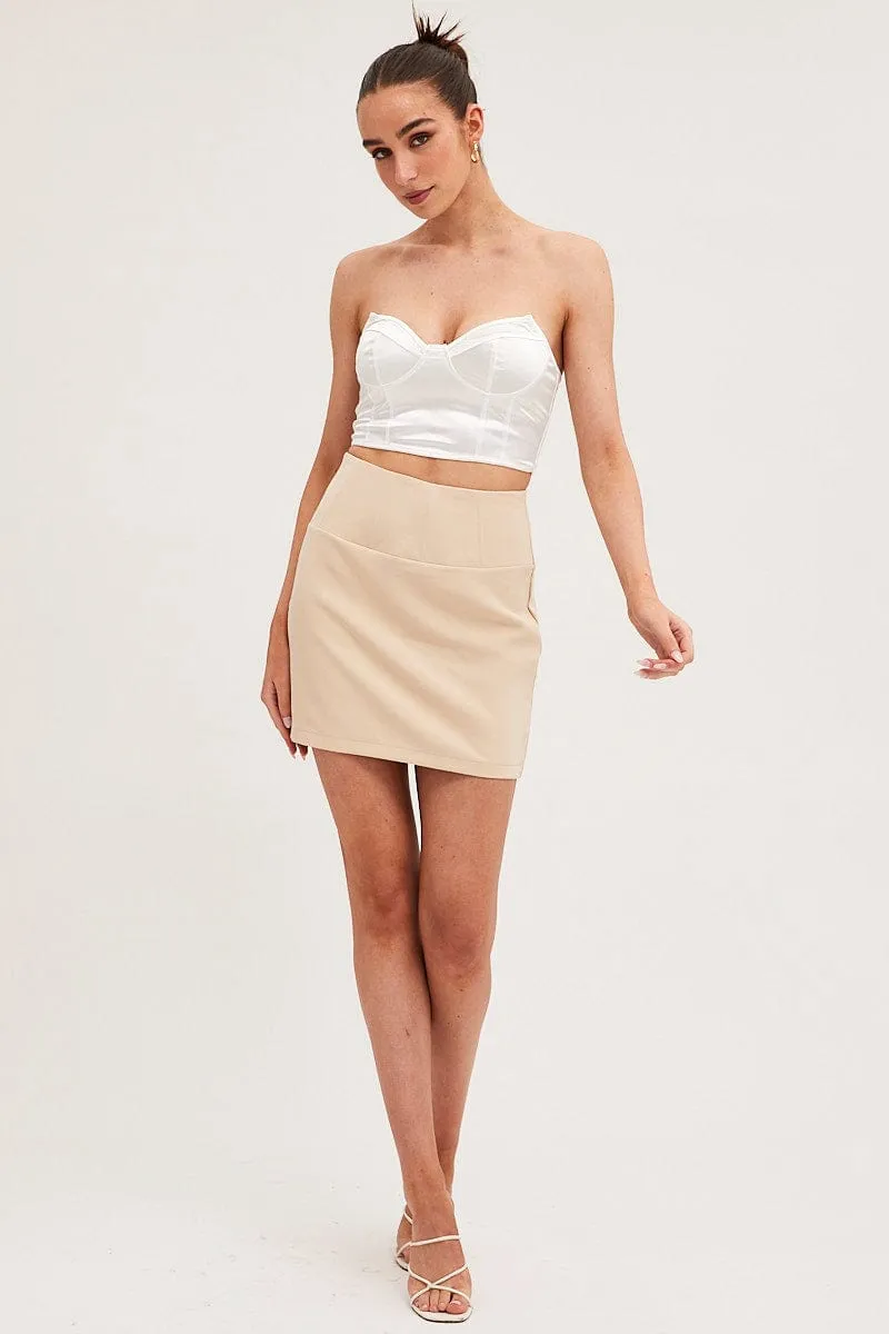 White Plain Corset Top sold by Ally Fashion product image thumbnail 2