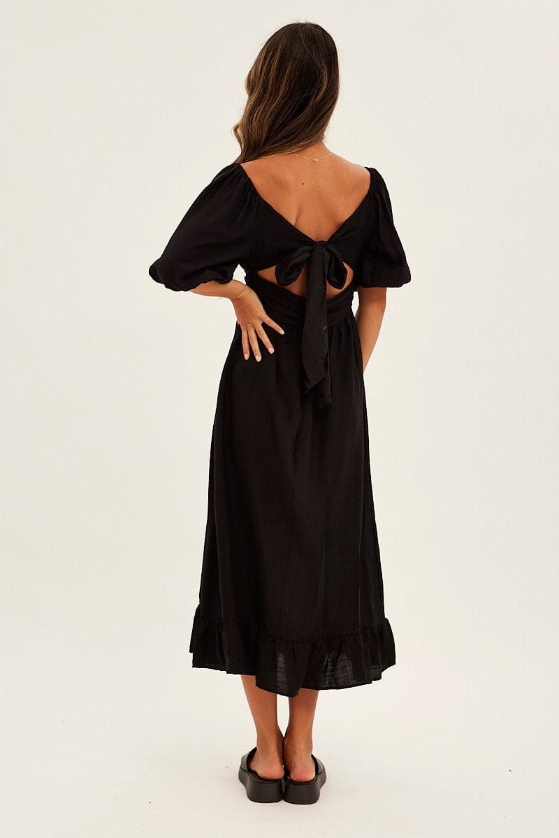 Black Evening Square Neck Maxi Dress sold by Ally Fashion product image thumbnail 5