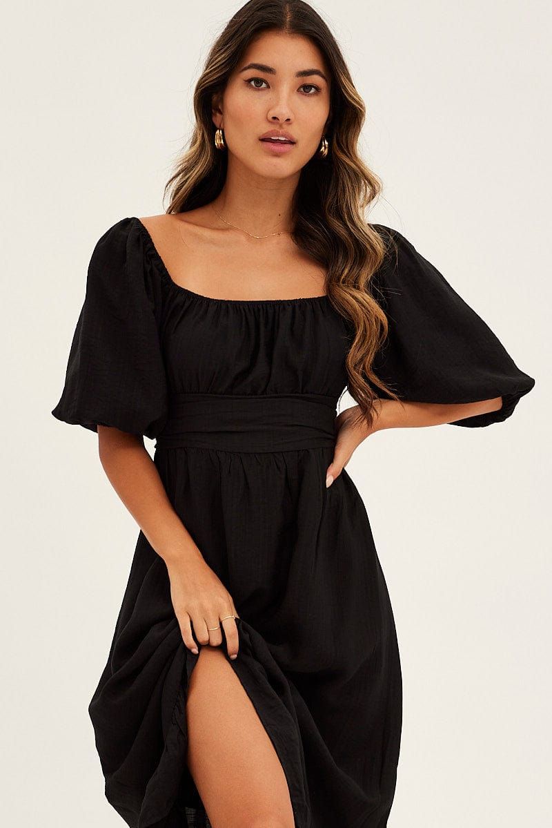 Black Evening Square Neck Maxi Dress sold by Ally Fashion product image thumbnail 2