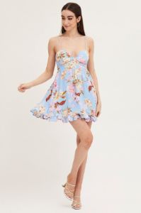 Print Mini Dress Sleeveless sold by Ally Fashion
