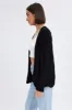 Black Longline Cable Knit Cardigan sold by Ally Fashion