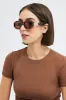 Brown Fashion Sunglasses Gold Hardwear Detail sold by Ally Fashion