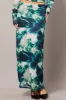 Green Abstract Midi Skirt High Rise Mesh sold by Ally Fashion