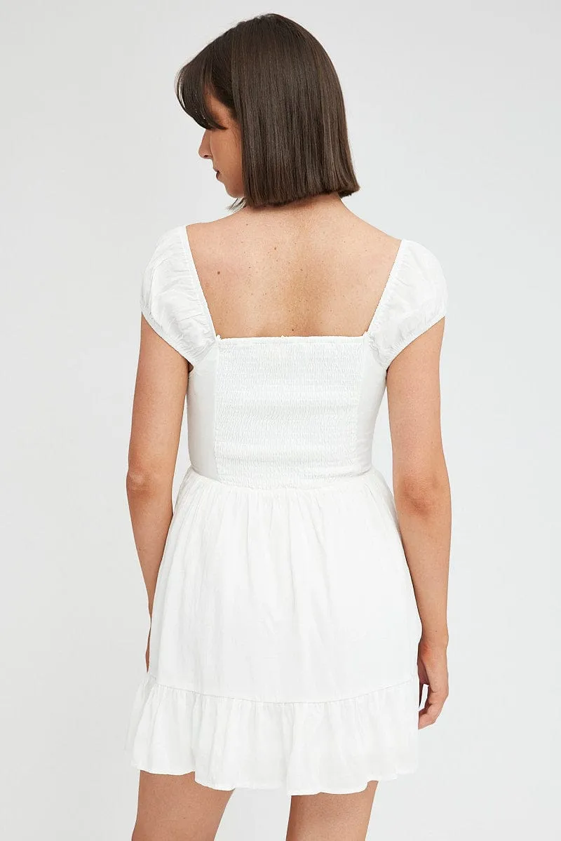 White Fit And Flare Dress Mini sold by Ally Fashion product image thumbnail 5