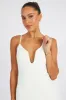 White Bodycon Dress Strappy Textured Fabric sold by Ally Fashion